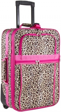 World Traveler Animal Print Collection 20-inch Expandable Carry On Rolling Luggage