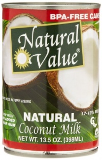 Natural Value Coconut Milk, 13.5-Ounce Containers (Pack of 12)