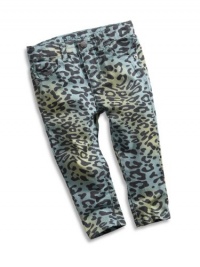 GUESS Kids Girls baby girl leopard-print jeans (12-24m), PRINT (24M)