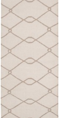 Surya FAL1015 Fallon Designer Flat Weave Hand Woven 100% Wool Ivory Rug (2-Feet 6-Inch x 8-Feet )