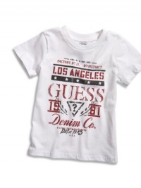 GUESS Kids Boys baby boy short-sleeve graphic tee (12-24m), WHITE (24M)