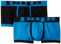 Papi Men's 2 Pack Highlight Brazilian Trunk, Turquoise, Medium