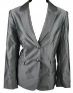 Tahari ASL Womens Ruth Herringbone 2 Button Suiting Blazer