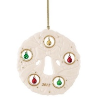 Lenox Christmas China Ornaments 2012 Jolly Jingle Wreath