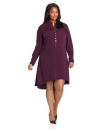 Calvin Klein Women's Plus-Size Collar Dress with Button Front