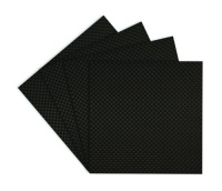 BENSON MILLS Heavy Weight Square 15-Inch Metallic Woven Vinyl Placemat, Black, Set of 4