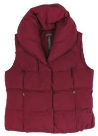 Lauren Ralph Lauren Women's Quilted Shawl Collar Down Vest (Royal Ruby)