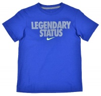 Nike Boys' Legendary Status Graphic Shirt-Blue/Gray-Youth Small