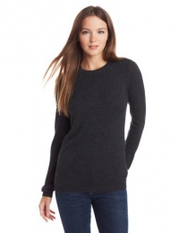 Magaschoni Women's 100% Cashmere Crew Neck Sweater, Castle,Small