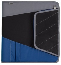 Mead Zipper Binder with Zipper Storage, 2-Inch, Blue/Black (72190)