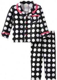 ABSORBA Baby-Girls Infant Dot Pajama Set, Black/White, 12 Months