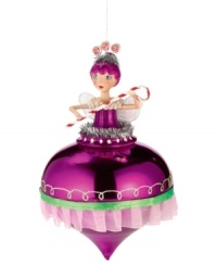 An enchanting holiday awaits with the Nutcracker's Sugar Plum Fairy. A candy cane wand, lollypop accessories and magenta tutu are a soon-to-be sweet spot on your tree. From Department 56.