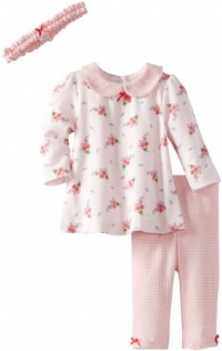 Little Me Baby-Girls Petit Posy Tunic Set, Pink Floral, 3 Months