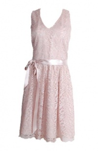 Jessica Howard Sleeveless Belted Lace Dress Blush Pink Size 16