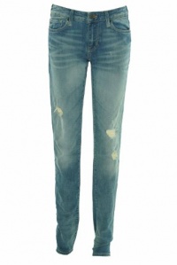 Ralph Lauren Blue distressed size 26 worn Skinny Low Slim Jean