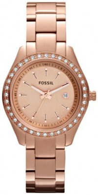 FOSSIL ES3196 Stella Mini Three Hand Stainless Steel Rose Watch