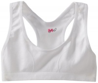 Maidenform Girl 7-16 Seamless Racerback Sports Bra, White, Medium