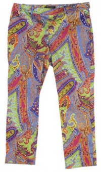 Lauren Ralph Lauren Women's Petite Slim-Leg Paisley Ankle Pants