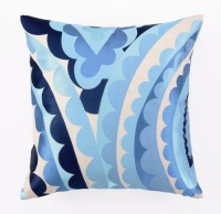 Trina Turk 20-Inch by 20-Inch Vivacious Down-Filled Pillow, Blue