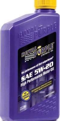 Royal Purple 12520 API-Licensed SAE 5W-20 High Performance Synthetic Motor Oil - 12 Quart