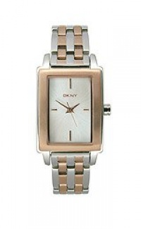 DKNY Two-Tone Rose/Steel Rectangle Bracelet Women's watch #NY8608