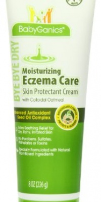 BabyGanics Bye Bye Dry Moisturizing Eczema Care Cream, 8 Fluid Ounce