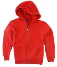 Polo Ralph Lauren Boy's Full Zip Fleece Hoodie, Ralph Red, Small (8)