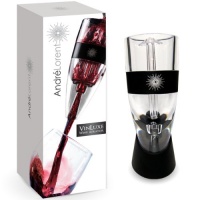 VinLuxe Wine Aerator ** Best Aerator for Red Wine ** Makes Wine Taste Better in Seconds - 300% Faster Than a Decanter - Innovative Design By Andre Lorent. Free Travel Pouch Included ** 100% Lifetime Replacement Guarantee.