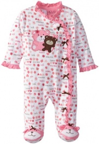 Carter's Watch the Wear Baby-Girls Newborn Bear Hugs Coverall, Pink, 0-3 Months