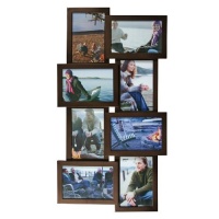 Nexxt  Array Collage Wall Frame, Holds Eight 4-Inch-by-6-Inch Photos, Java