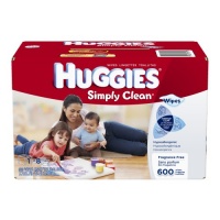 Huggies Simply Clean Fragrance Free Baby Wipes Refill, 600 Count