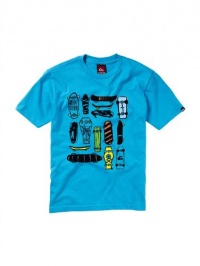 Quiksilver - Boys Shreddie It0 Xm8 T-Shirt, Size: 24M, Color: Reef Blue