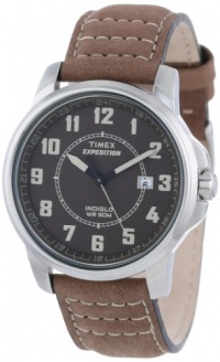 Timex Men's T49891 Expedition Metal Field Brown Leather Strap Watch