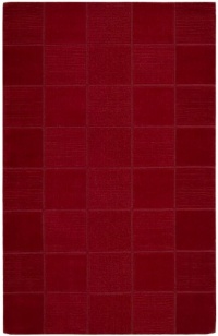 Nourison Westport Squares Red  2.6-Feet by 4.0-Feet 100% Wool Area Rug