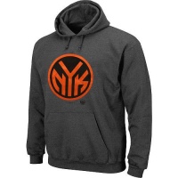 NBA Majestic New York Knicks Pop Fleece Pullover Hoodie - Charcoal