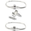 Two Silver Plated Charm Bracelets - Pandora Charms & Beads Compatible