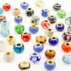 50pc Lot Lampwork Murano Glass European Mix Beads - Compatible with Most European Style Charm Bracelets