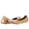 Tory Burch Eddie Patent Leather Flats Shoe - Tan - 5