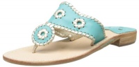 Jack Rogers Women's Palm Beach Platinum Flat Thong