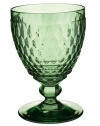 Villeroy & Boch Boston Green Crystal Goblets, Set of 4