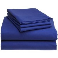 JS Sanders 1500 Series King Size 4pc Microfiber Bed Sheet Set, Royal Blue