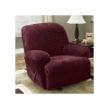 Sure Fit Stretch Royal Diamond 1-Piece Recliner Slipcover, Wine