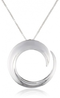 Sterling Silver A Journey Is Best Measured By Friends Not Miles Circle Pendant Necklace, 18