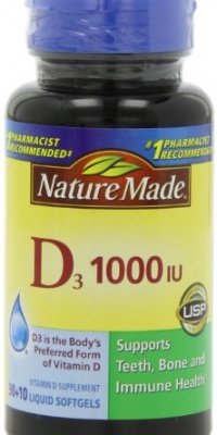 Nature Made, Vitamin D3 1,000 I.u. Liquid Softgels, 100-Count