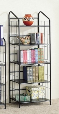 Coaster Five Tier Black Metal Bookcase