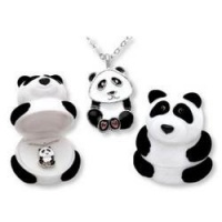 Panda Bear Pendant Necklace in Figural Gift Box