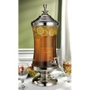 Godinger Monticello Shannon Crystal Metal and Glass Beverage, Drink, Punch, Dispenser 2.5 Gallon