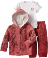 True Religion Baby-Girls Infant 3 Piece Gift Box Set, High Red, 6-12 Months