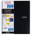 Five Star Spiral Notebook, College Ruled, 1 Subject, 8.5 x 11 Inches, 100 Sheets, Assorted Colors (06206)