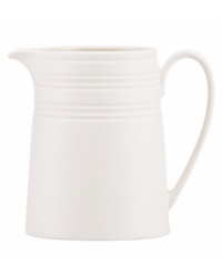 Elegance comes easy with this creamer from kate spade new york's Fair Harbor white dinnerware. Durable stoneware in a milky white hue is half glazed, half matte and totally timeless.